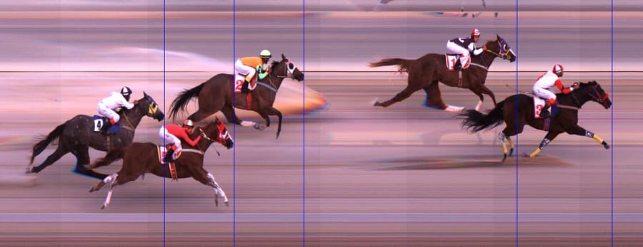 Faixa do photochart da final do GP Criação Nacional com os cavalos no disco
